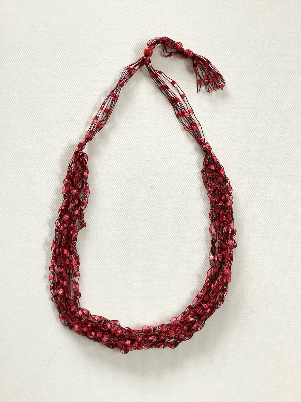 Red Ladder Yarn Necklace
